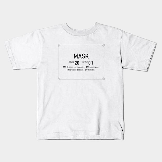 Face Armor (light) Kids T-Shirt by Wyrielle